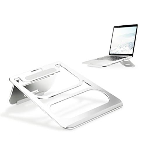 Foldable Laptop Holder Adjustable Notebook Stand Aluminum Alloy Cooling Macbook Stand with Steady Ergonomic Minimalist design for iPad Pro Macbook Air Macbook Pro Laptop Notebook-Silver
