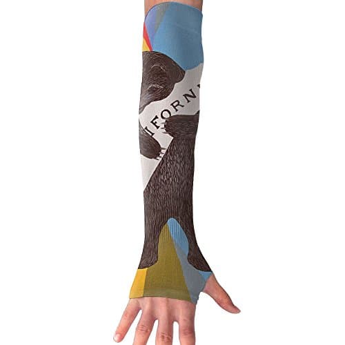 Triangular Prism California Bear Map UV Sun Protection Basketball Arm Sleeve Outdoor Sport