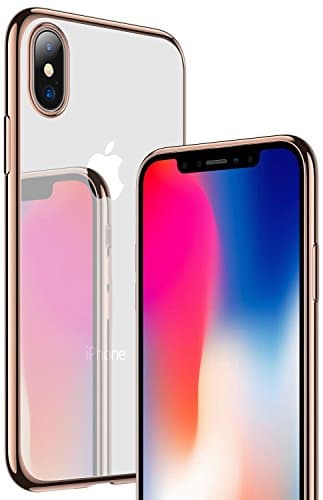 [DIGITAL NANNY] i PhoneX Phone case,Slim Smooth Premium Durable Soft TPU Rubber Silicone Gel back, Anti-Finger Print &amp; Anti-Scratch Case Cover for iPhone X (GOLD)
