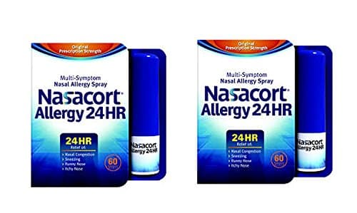 Nasacort Allergy 24 Hour 60 Sprays, 0.37 oz (Pack of 2)