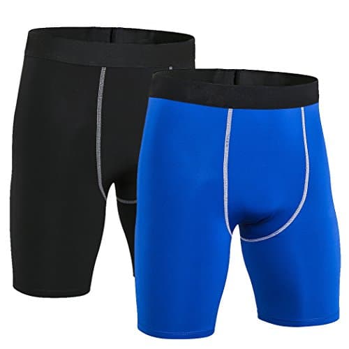 Fitibest Men's 2 Pack Athletic Compression Shorts Underwear Base Layer Tights