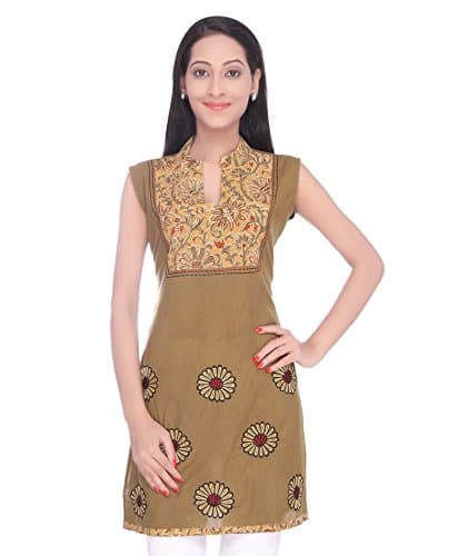 Viniyog Women's Cotton Green Kurti