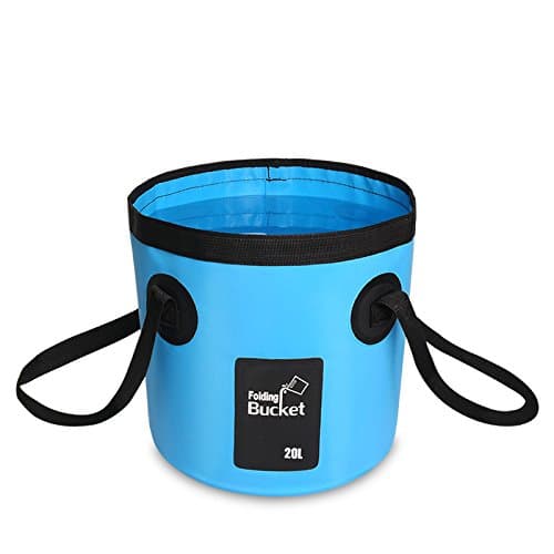 Collapsible Bucket Camping Water Storage Container with Lightweight folding Water Container Portable Folding Wash Basin for Traveling Hiking Fishing Boating Gardening (20L(4.5gal))