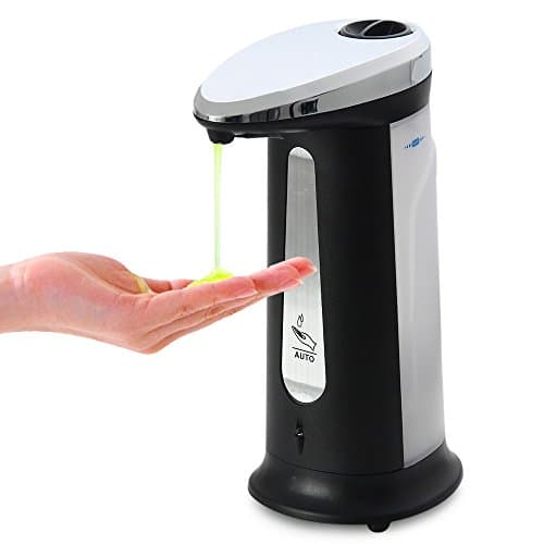 YFShine 400ml Touchless Hands Free Automatic Soap Dispenser with Infrared Smart Sensor for Kitchen Bathroom Office