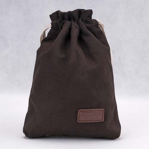 Color Soft Cloth Camera Bag Storage Pouch Tank Bag(Coffee)