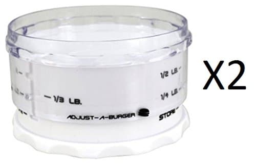 KitchenArt Adjustable Burger Patty Press Shaper Hamburger Mold BBQ 18000 (2Pack)