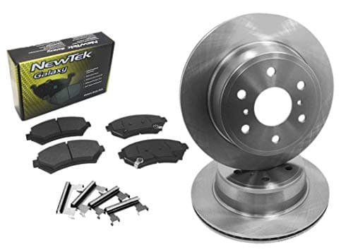 DK1006-1 Front Brake Rotors and Ceramic Pads and Hardware Set Kit