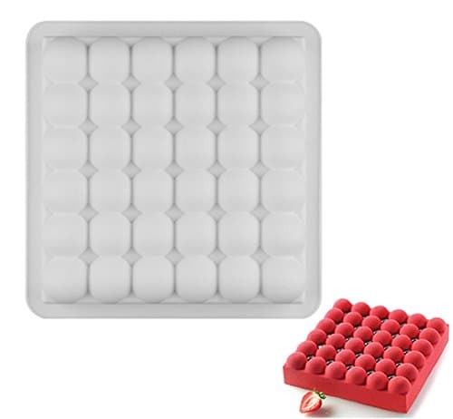 JOHO Silicone Mold 3D BUBBLE Shaped For Christmas Mousse Cake Truffle Jelly Desserts , Pastry Bakeware Tools,1-Cavity , Set of 1