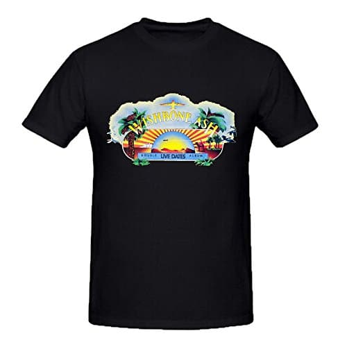Wishbone Ash Live Dates Men Tee Shirts Round Neck Black
