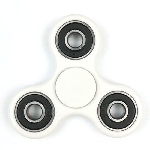 Fidget Spinner Toy Premium Hybrid Ceramic Bearing - Perfect For ADD, ADHD, Anxiety, and Autism Adult Children (White)