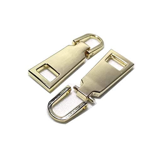 yuankai Pack of 6 Zipper Replacement Pull Tab Fixer Repair Zip for Jacket Luggage Backpacks Purses 38mm 1.5" Metal #5 Gold