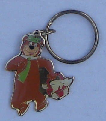 Yoji Bear Enamel On Brass Key Ring From Hanna Barbera