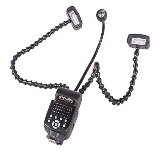 Twin Macro Flash Light with Flexible Arms Speedlite for Canon Nikon Pentax Sony DSLR