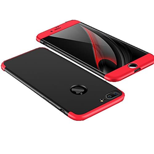 Xeber iPhone 7 Plus Hybird Case 3 In 1 Hybrid Hard PC Ultra Light Anti Scratch Fingerprint Premium Matt Surface Excellent Grip For Apple iPhone 7 Plus (iPhone 7 Plus, Black + Red)