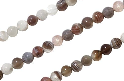 1 Strand 15 Inch 6 mm Round Natural Botswana Agate Gemstone Beads