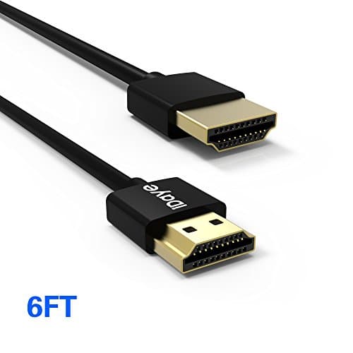 iDaye 4 K Ultra H D High Speed HDMI 2.0 Version M/M cable with Ethernet ,24 K gold-plated connectors for the LCD TV，Projectors,PS game machine and more (6 ft)