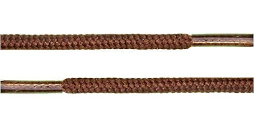 Ti Lace Round Shoelaces 3/16" Athletic Solid Colors for All Shoe Types Several lengths-Brown27"