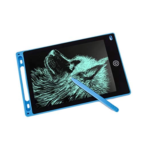 Gerville LCD Writing Tablet,8.5 Inch Doddle Pad with Lock Erase Button Handwriting Paper Drawing Tablet School Office Home Memo Board Toys for Kids and Adults (8.8 x 0.2 x 5.7 (Inches) Blue)