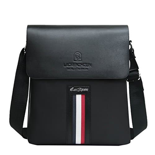 Lonson Shoulder Bag Elegant Messenger Bag Weekend Vacation Travel Work Bag (Black 1)