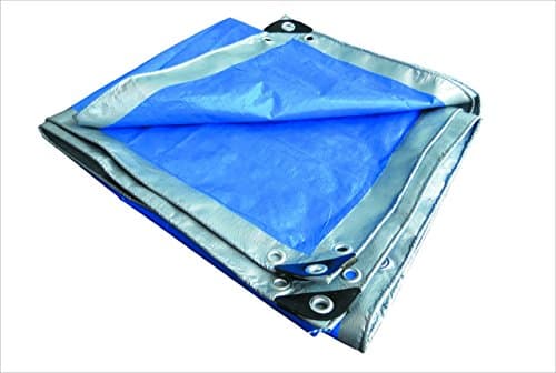 Himalaya Reinforced Protection Multi-Purpose Blue/Silver Reversible 6-Mil Waterproof Poly Tarp Cover Tent Shelter Camping Boat RV Tarpaulin (16 X 20 Ft)