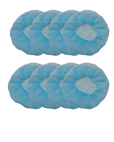100 pcs- EZ-5 Disposable Bouffant Caps, Spun-Bounded Poly, Hair Head Cover Net, Non-Woven, Medical, Labs, Nurse, Tattoo, Food Service, Hospital- Alcohol Pads Included (21 INCH, BLUE)
