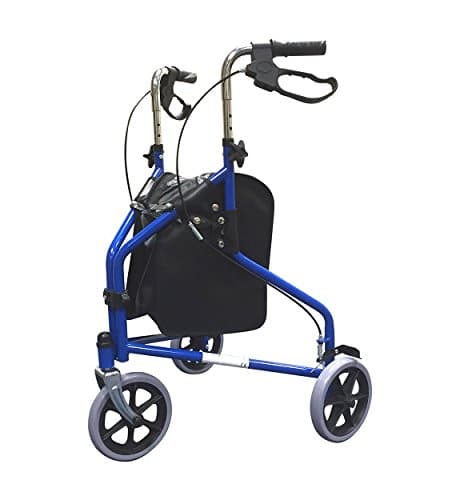 SimpleLife Mobility Tri-Walker Lightweight Folding Steel Walker with Bag - Blue by Simplelife Mobility