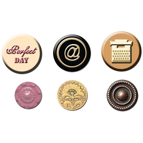 Romance Novel Cameos &amp; Buttons 6/Pkg-