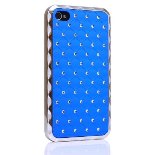 KaysCase Diamond Designer Snap-on Cover Case for iPhone 4/4S including 2 Screen Protectors (Pink)