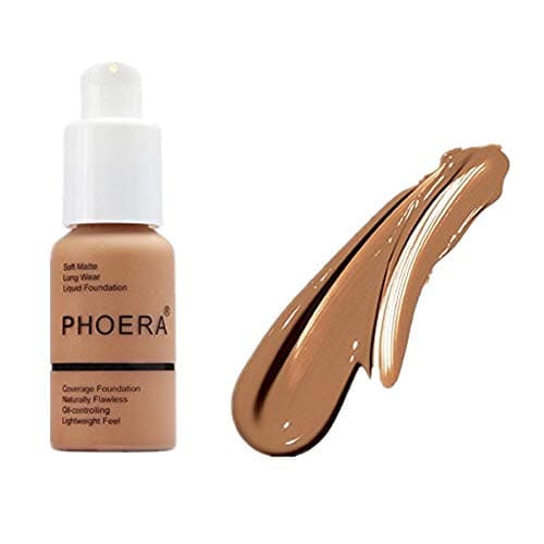 ForgetMe Foundation Liquid, Foundation Full Coverage New 30ml PHOERA 24HR Matte Oil Control Concealer Liquid Foundation Long Lasting Waterproof Makeup Cover Cream Natural Matte Finish