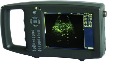 Easywell New Updated Handheld Veterinary Ultrasound System EW-B10V with Convex Probe Digital Pressing Button in Black Color