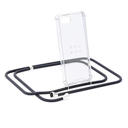 Xouxou® Smartphone Necklace for iPhone 7 Plus / 8 Plus (Case with Cord Strap) in Black