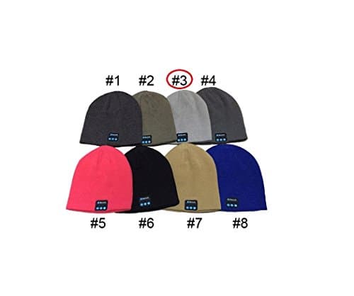 Simply Yogi (Gray #3) Bluetooth Beanie Skully Hat for iPhone 7, 6s, 6s Plus, 5s Samung Galaxy S7, S7 Edge, S6, S6 Edge and other Bluetooth Compatible Devices …