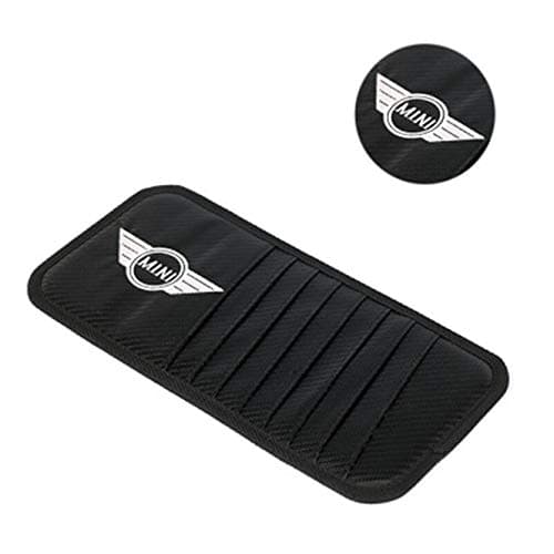 llfaith Carbon Fiber Car CD DVD Holder Disc Disk Storage Sun Visor Clip Bag Mini