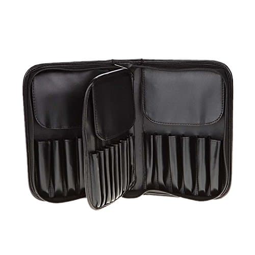 Dxlta 29 Pockets Makeup Brushes Bag PU Leather Zipper Holder Case Men Women Travel Make Up Brush Cosmetics Organizer