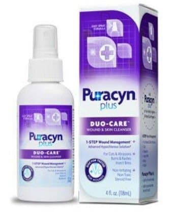 (2 Pack) Puracyn Plus Duo-Care Wound & Skin Solution, OTC Easy Spray, 4 0z each