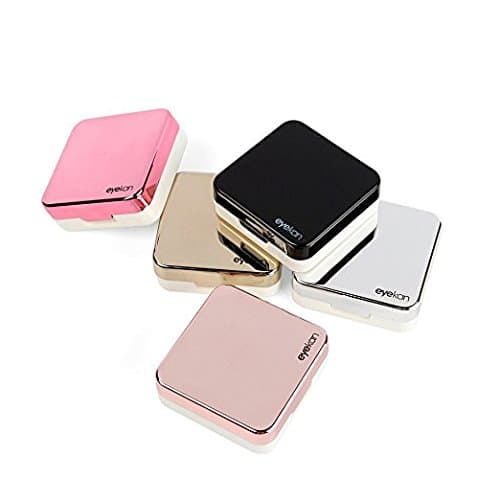 Cute Contact Lenses Case Lens Box Set Eye Cosmetic Container Luxury Design Crown (Light Pink)