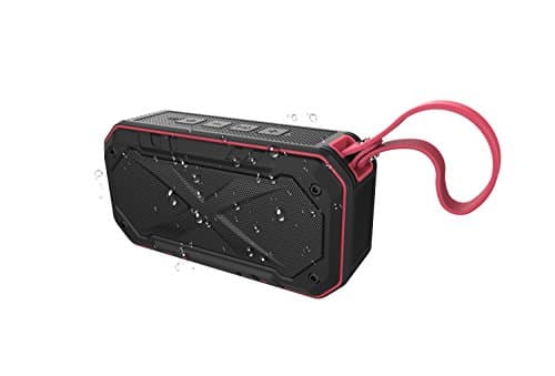 Bluetooth Speaker. Outdoor Ultra Portable Wireless Speaker IPX7 Waterproof , Dustproof &Shockproof, Built-in Mic, TF Card Slot, FM Radio, For Beach, Shower & Home. (red)