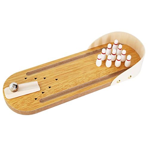 Sandey Wooden Mini Bowling Game Set- Best Interactive Tabletop Bowling Game for Kids