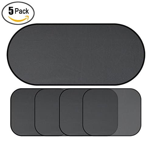 Coolcycling 5 Pack Car Sun Shade Car Side Windows Sunshade Car Sunshades Protector Car Mesh Shade Rear Window Sunshade for Car