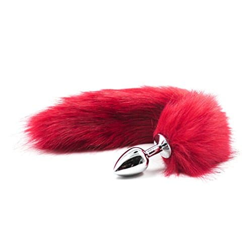 BXTT.O Beginners FOX TAIL Anal Butt Plug Anal Trainer Toys for Women Men and Couples RED
