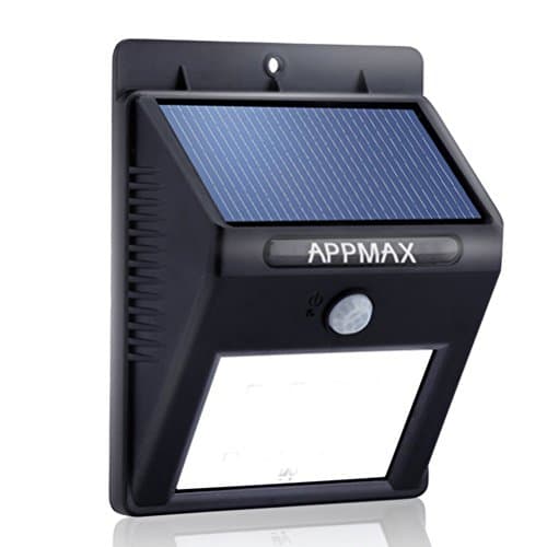 Solar Light,Appmax 8 LED Outdoor Solar Powerd,Wireless Waterproof Security Motion Sensor Light for Patio, Deck, Yard, Garden,Driveway,Outside Wall with 2 Modes Motion Activated Auto On/Off(1 Pack)