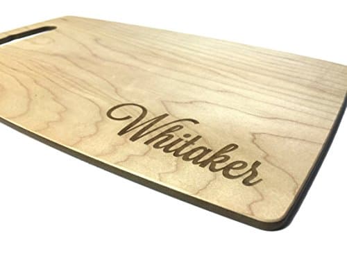 The Smart Baker Personalized Laser Etched Maple Cutting Board with Last Name - Perfect as a Shower, Wedding, or Housewarming Gift