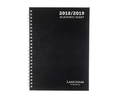 Langham by Ryman Wiro Diary Week to View A5 Mid-Year 2018-2019 - Color: Black