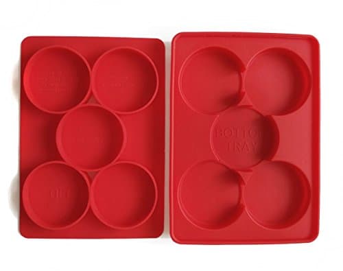 Silicone Burger Press - Meat Patty Maker and Freezer Container Press with 5 Divisions for Tasty and Healthy Patties for Sausage Patties, Hash Browns, Cutlets