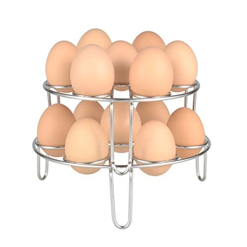 Volla Stand for Pressure Cooker Accessories Instant Pot Egg Steamer Rack, Medium, Silver