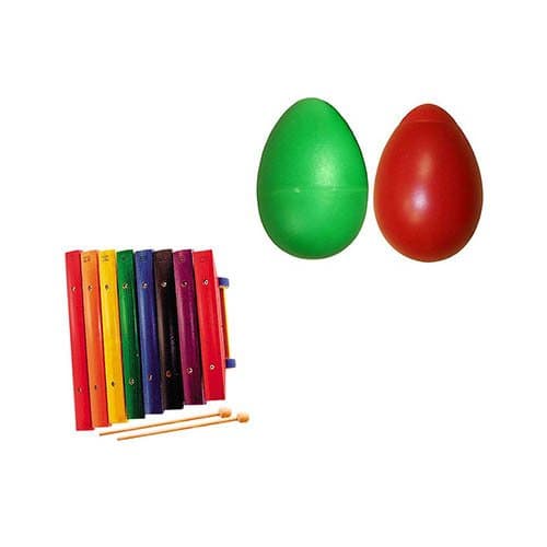 8 Note Xylophone w/Christmas Egg Shakers