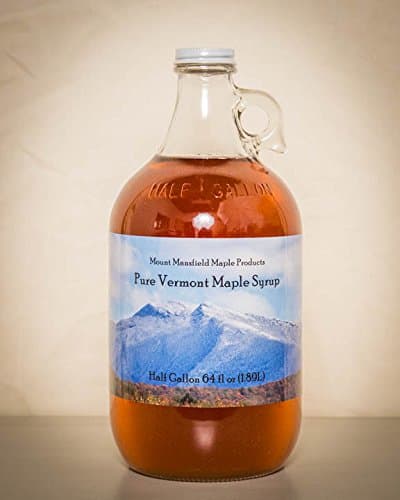 Mansfield Maple- Half Gallon Pure Vermont Maple Syrup Grade A Dark Robust (Vermont Grade A-Dark)- 64oz Glass Bottle