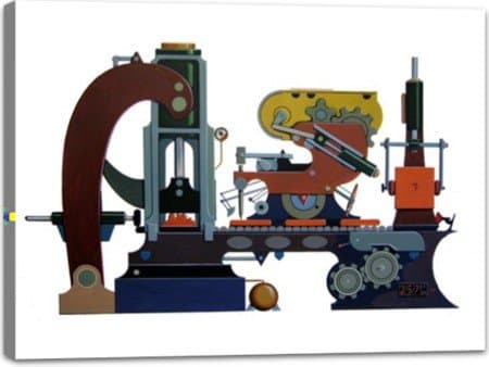 Print Canvas on Stretcher 15.75 x 11.81 in / Print "The Art-O-Matic 5000" by Nathan Turnbull