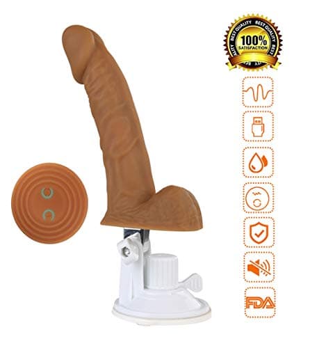 Qao Dan 9 Inch 6 Speeds Silicone Flesh Realistic Tools Waterproof for Women