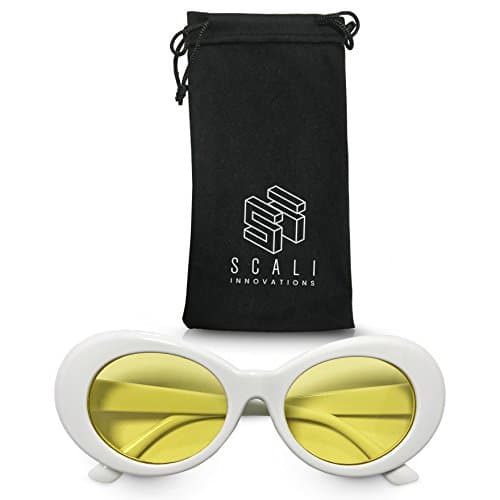 Clout Goggles Retro Round Bold Oval Mod Vintage Thick Frame Kurt Cobain Sunglasses